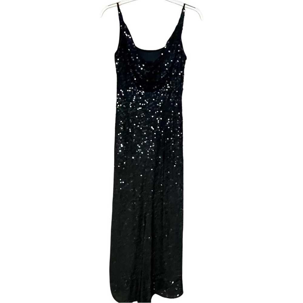 MARINA black sequined gown draped back prom forma… - image 2