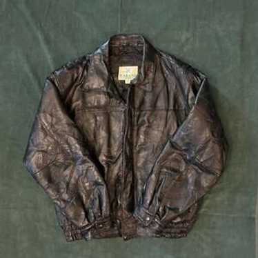 専用　80s vintage leather jacket 茶ボンバーブルゾン 80s Vintage Brown Leather Fashion Bomber Size Medium - Etsy