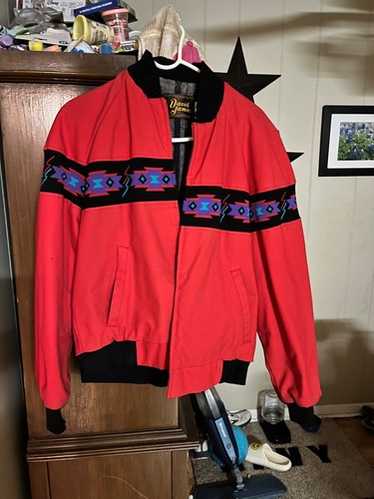 ★vintage Davis James ネイティブ柄　ジャケット 古着 90s USA製 David James 民族 ネイティブ ブランケット