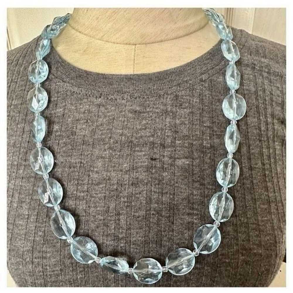 Blue  West Germany vintage beaded necklace - image 1