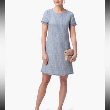 Maxmara Weekend Tweed Short Sleeve Dress Blue 6/8