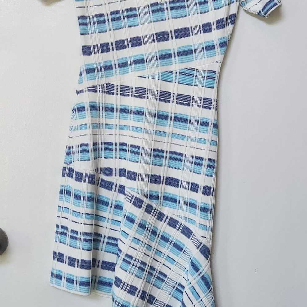 Milly Plaid Directional Draped Asymmetric Dress - image 4