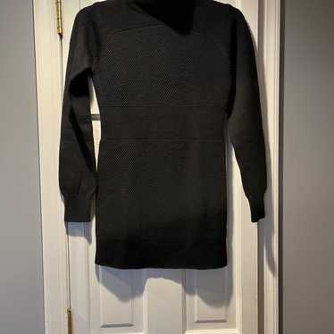 Women’s PRADA Black Turtleneck Sweater Mini Dress… - image 1