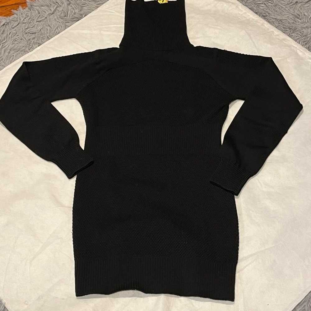 Women’s PRADA Black Turtleneck Sweater Mini Dress… - image 3