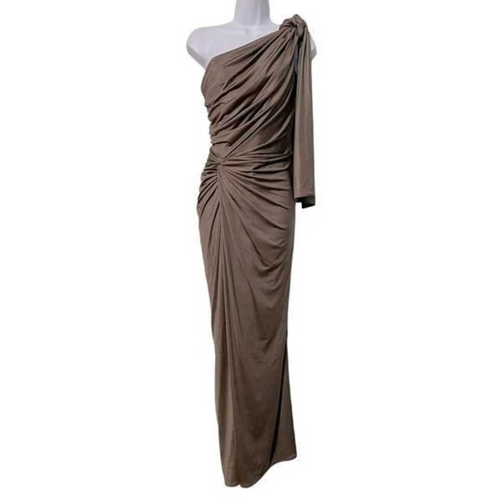 Tadashi Shoji Twist Drape One Shoulder Metallic J… - image 1