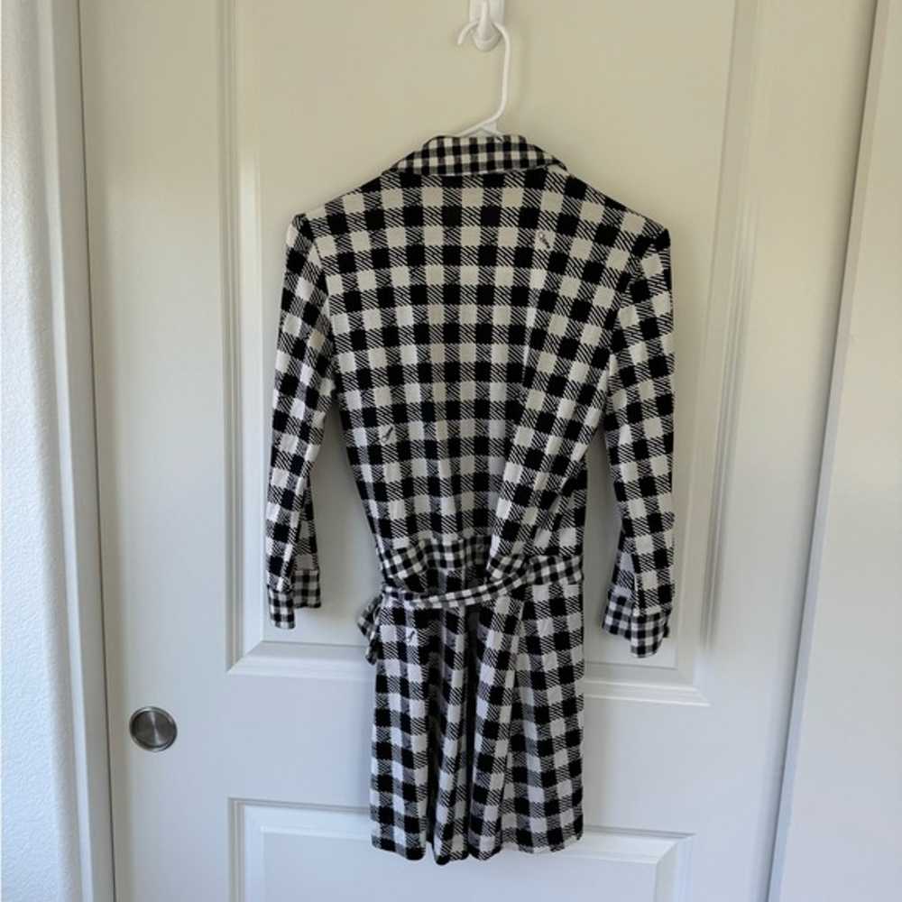 Diane Von Furstenberg Rare Check Playsuit Silk Ro… - image 3