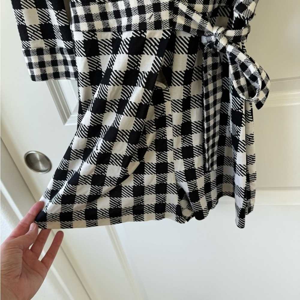 Diane Von Furstenberg Rare Check Playsuit Silk Ro… - image 7