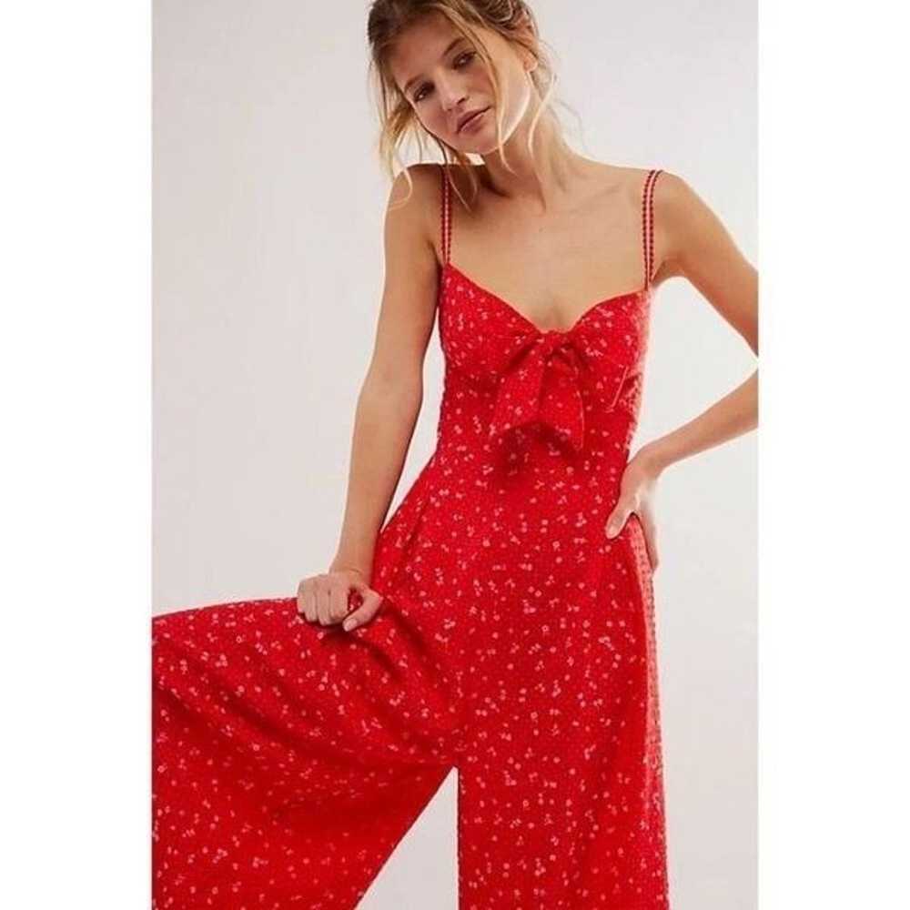 NEW Free People Intimately Coming Home Romper Red… - image 2