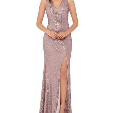 XSCAPE 
NWOT Sequined V-Neck Gown sz10 $269 - image 1