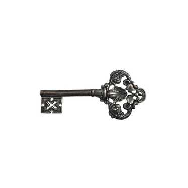 Large 3.25" Sterling Silver Vintage Skeleton Key … - image 1