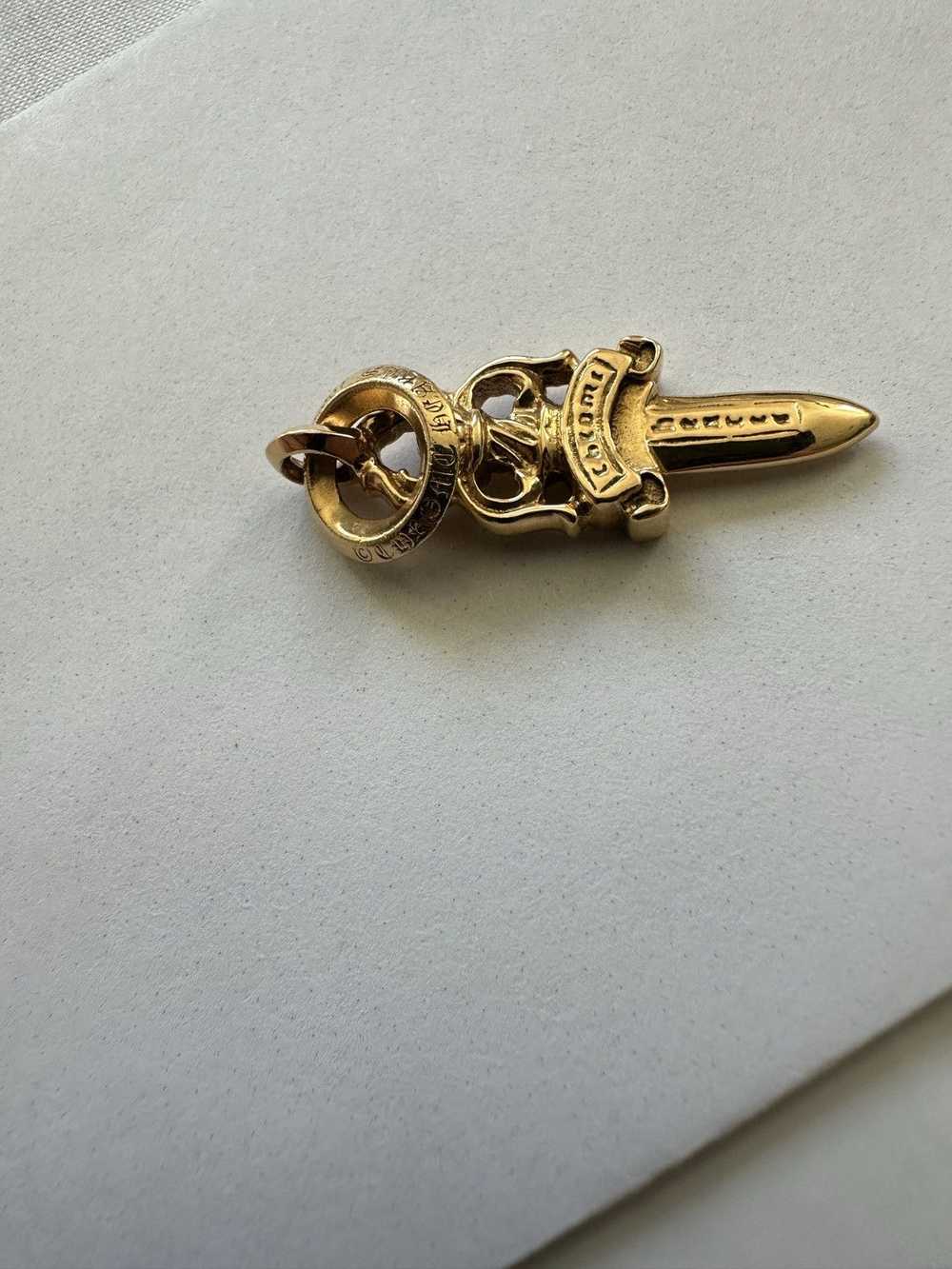 Chrome Hearts Chrome Hearts 22K Gold Dagger Pende… - image 10