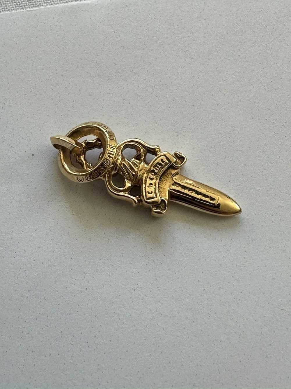 Chrome Hearts Chrome Hearts 22K Gold Dagger Pende… - image 4