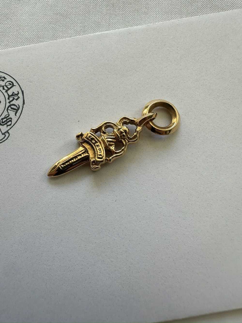 Chrome Hearts Chrome Hearts 22K Gold Dagger Pende… - image 5