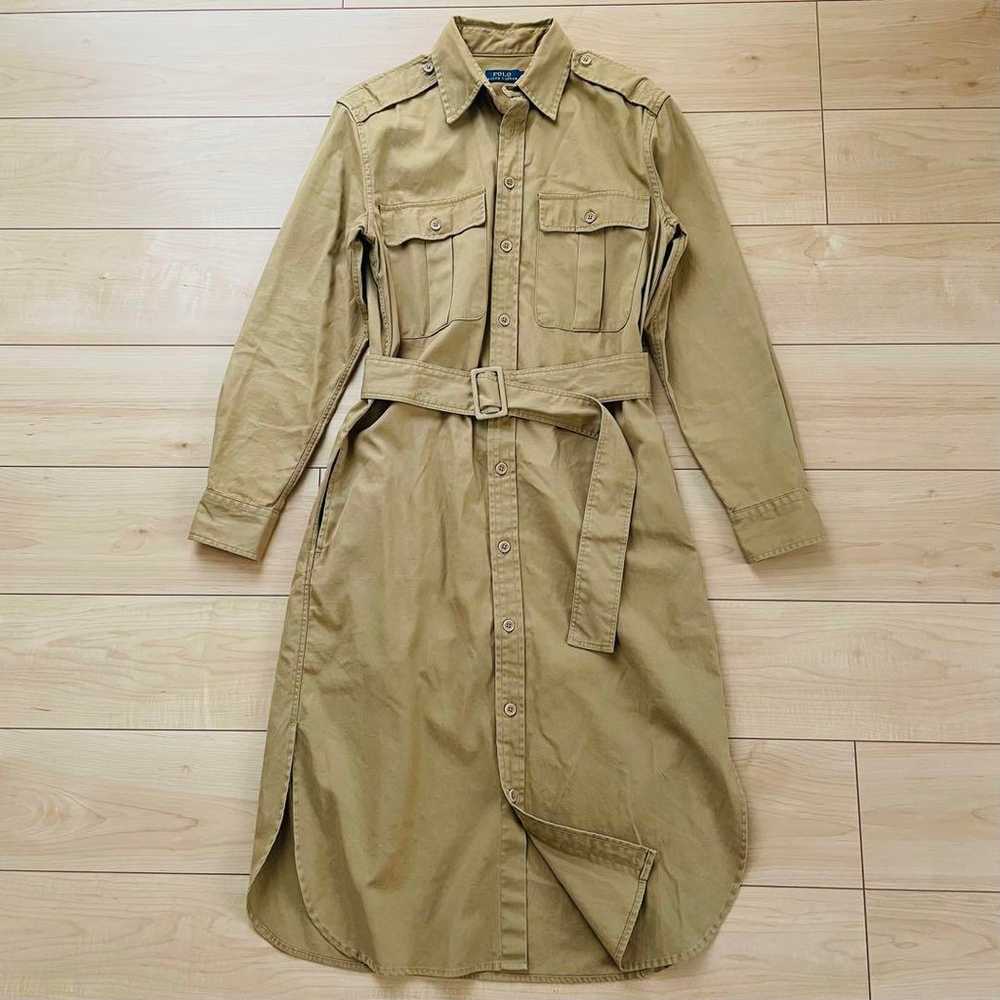 Polo Ralph Lauren shirt dress long military with … - image 2