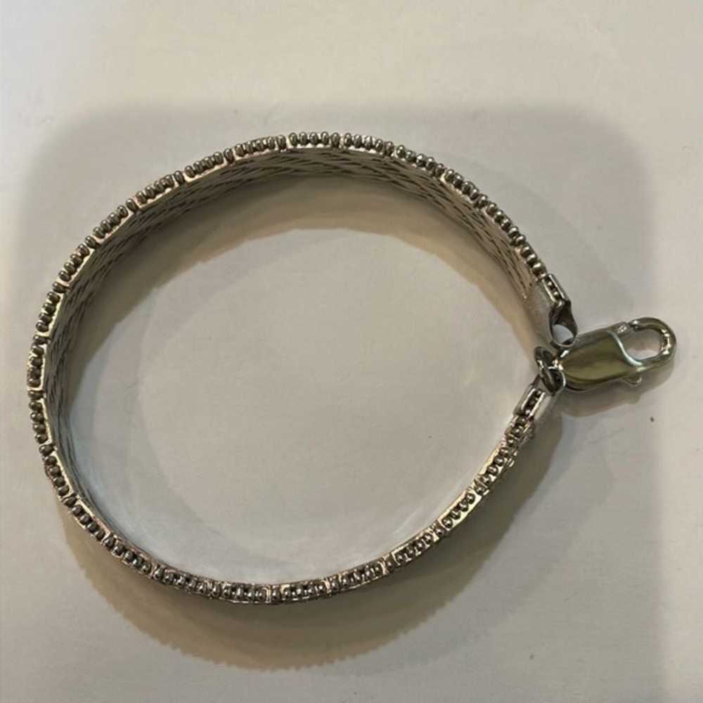 ITALIAN DIAGONAL PATTERN 925 SILVER BRACELET - image 6