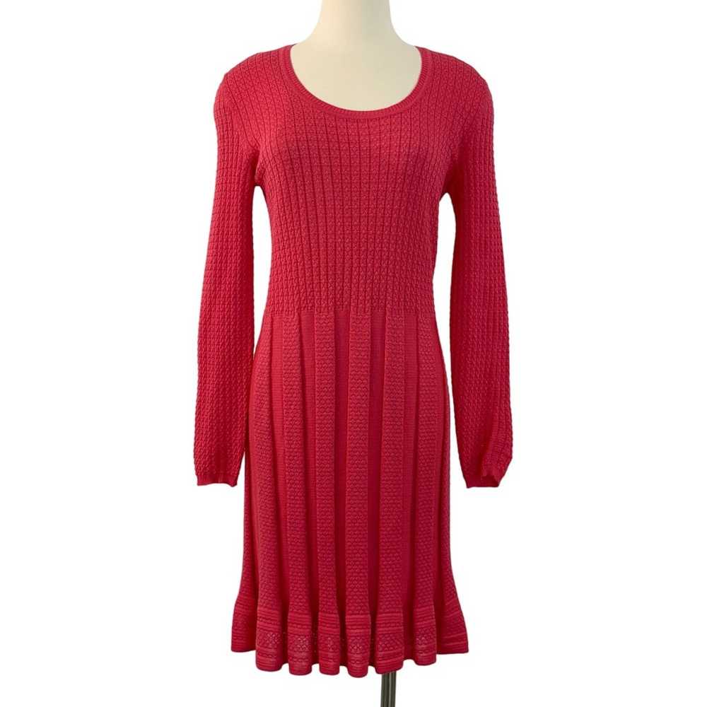 M Missoni Knit Long Sleeve A-Line Dress Knee-Leng… - image 1