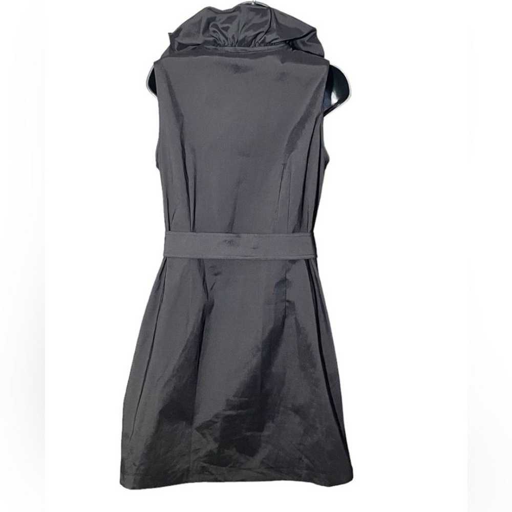 Samuel Dong Black Sleeveless Zip Front Ruffle Dre… - image 2