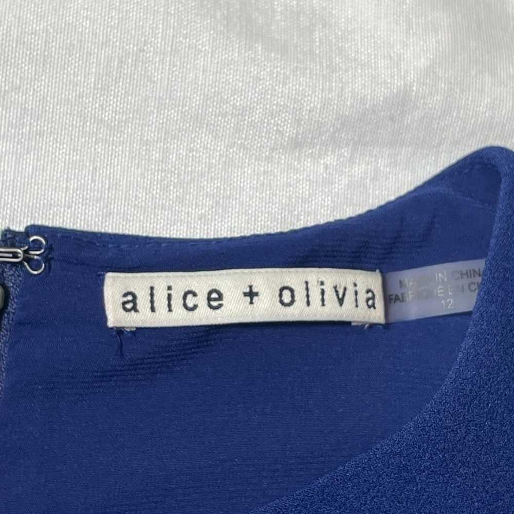 Alice + Olivia Hanita Shift Azure Blue Cocktail D… - image 6