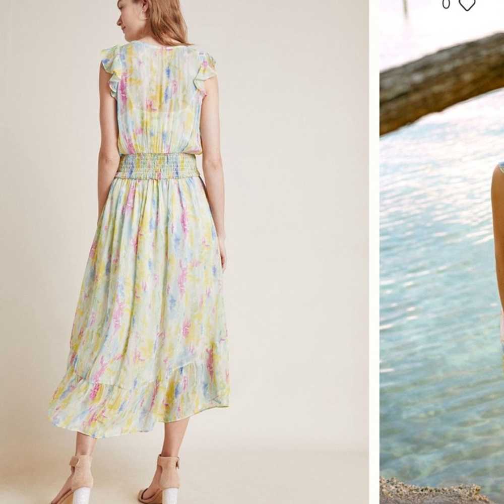 Anthropologie watercolor maxi dress - image 3