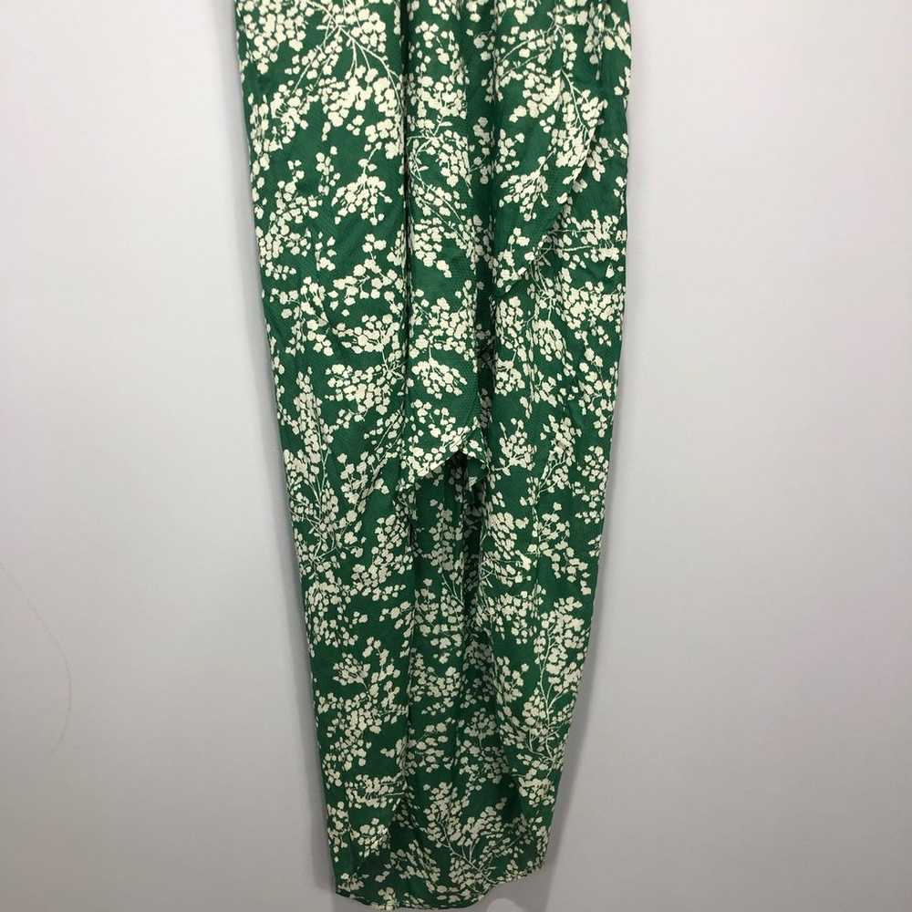 Anthropologie Floral  Printed Halter Dress Green … - image 6