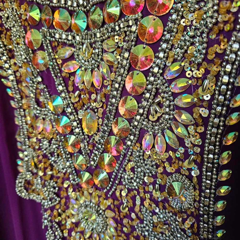 Women's Purple and Gold Dress - image 5