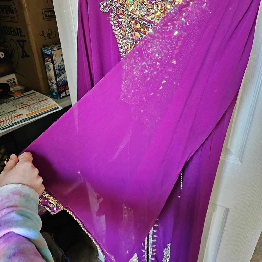 Women's Purple and Gold Dress - image 7