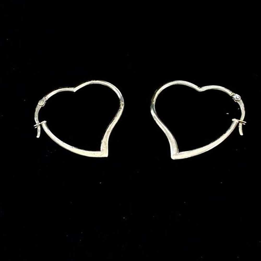 AWR vintage Sterling 925 Silver Heart Dangles - image 2