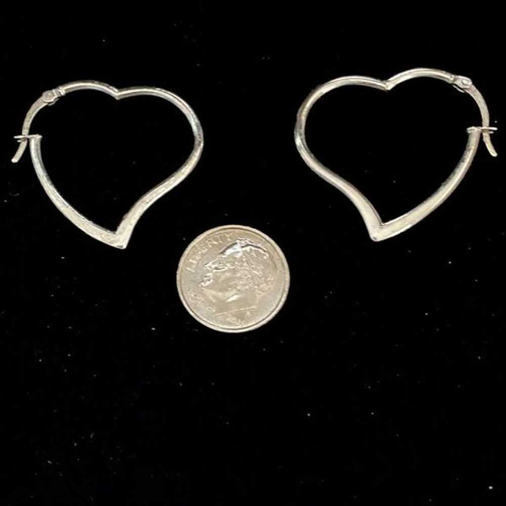 AWR vintage Sterling 925 Silver Heart Dangles - image 3