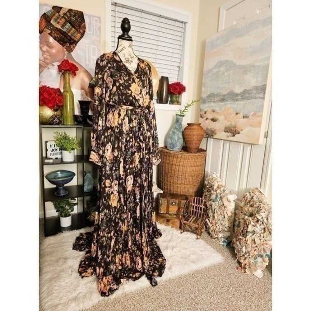 Vici 100% Rayon Brown Floral Print Boho Vibe Maxi… - image 10