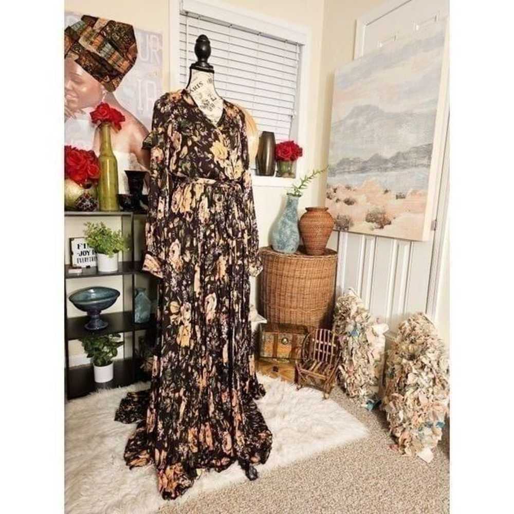 Vici 100% Rayon Brown Floral Print Boho Vibe Maxi… - image 12