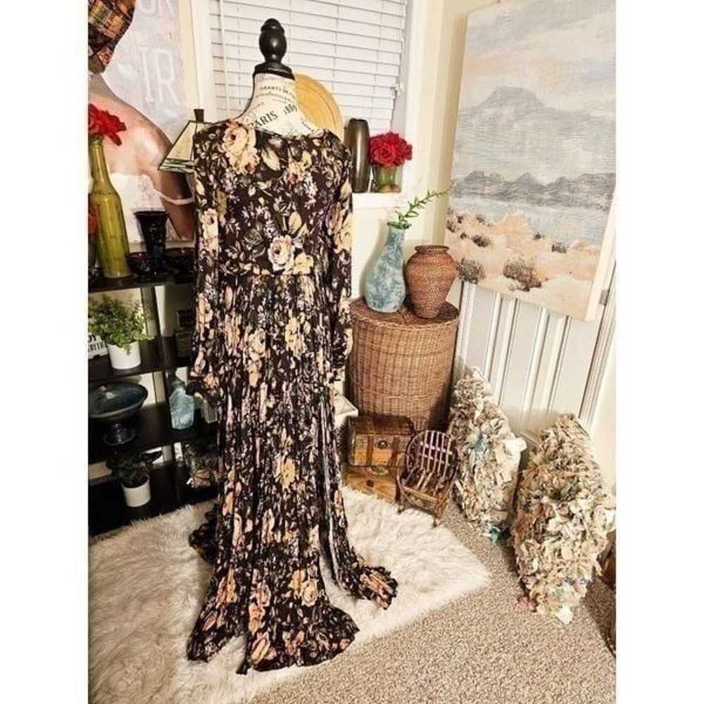 Vici 100% Rayon Brown Floral Print Boho Vibe Maxi… - image 6