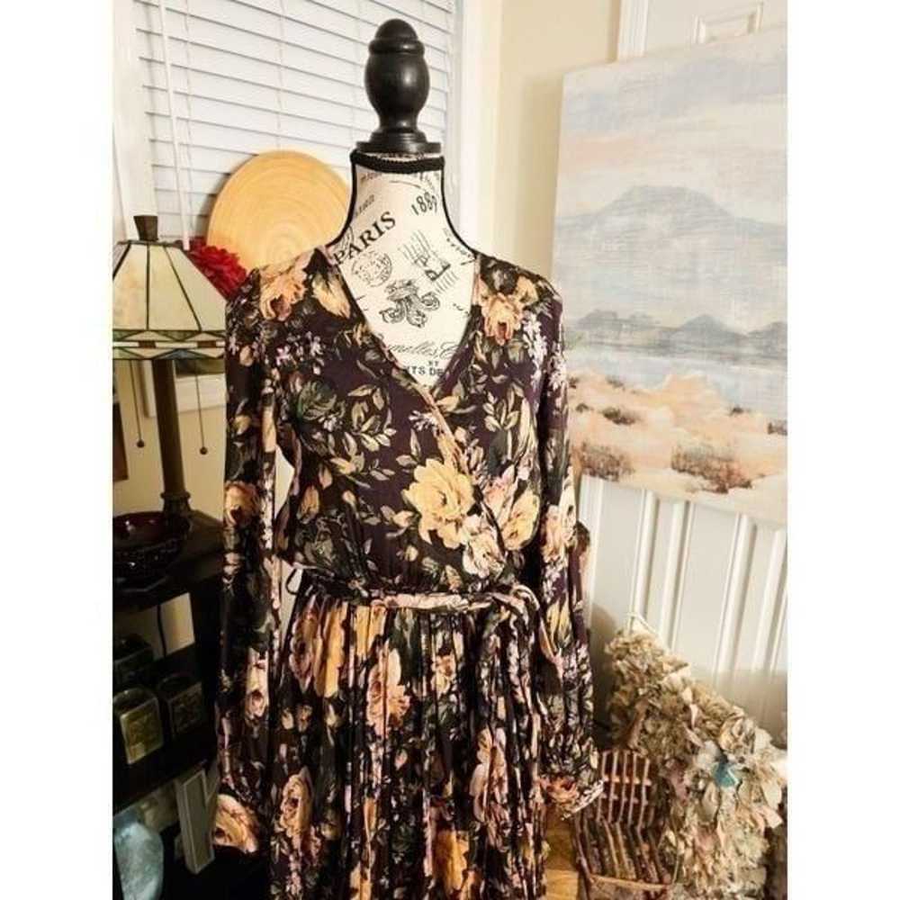 Vici 100% Rayon Brown Floral Print Boho Vibe Maxi… - image 7