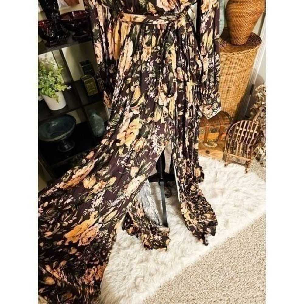 Vici 100% Rayon Brown Floral Print Boho Vibe Maxi… - image 8