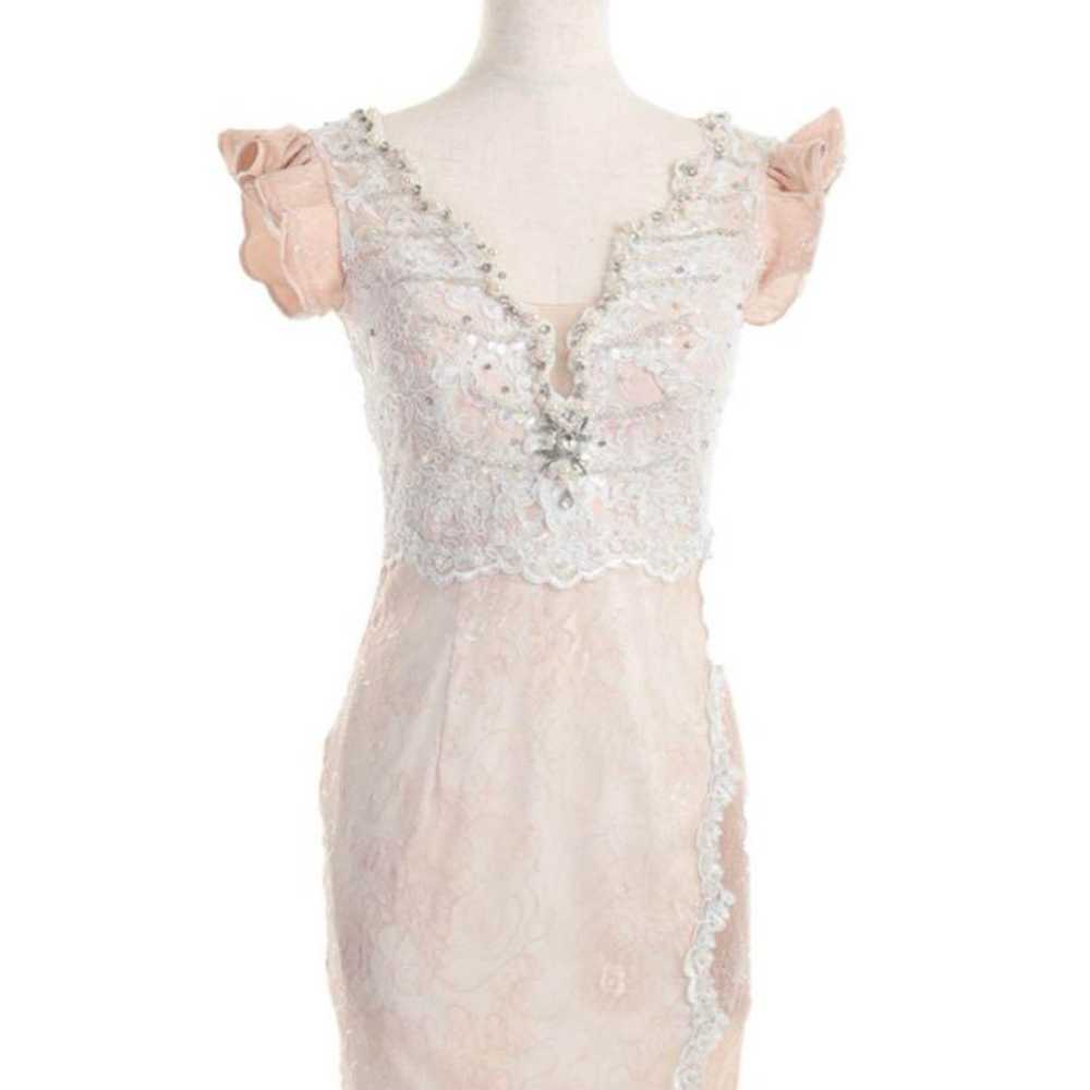 ROBE de FLEURS Cabaret Dress in Pink Beige with J… - image 3