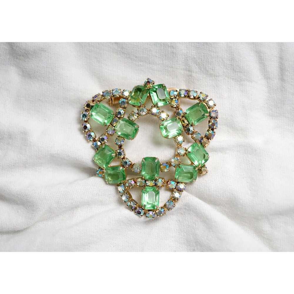 Juliana Green Unfoiled Rhinestone Large Brooch Vi… - image 2