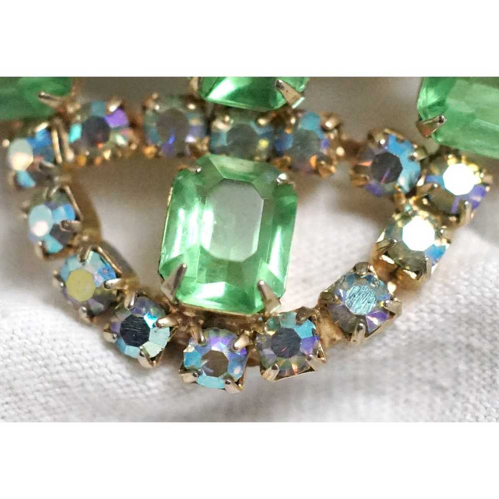 Juliana Green Unfoiled Rhinestone Large Brooch Vi… - image 5