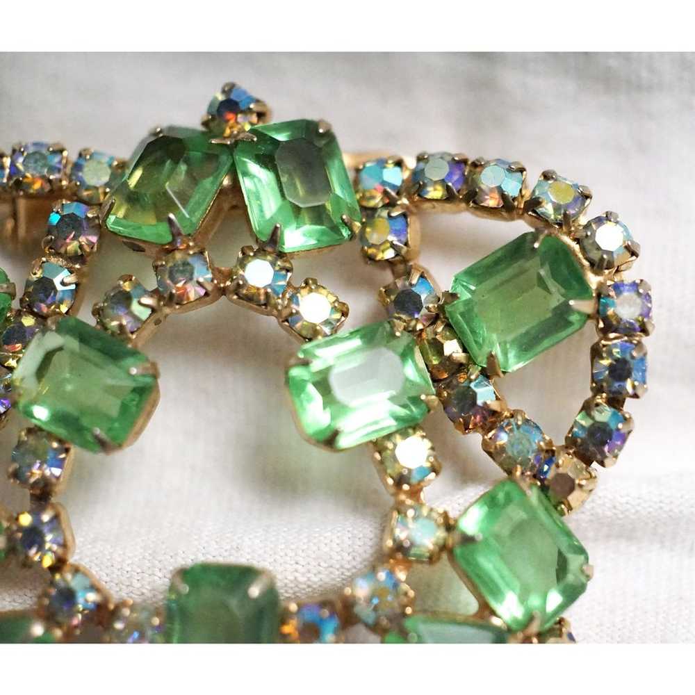 Juliana Green Unfoiled Rhinestone Large Brooch Vi… - image 7