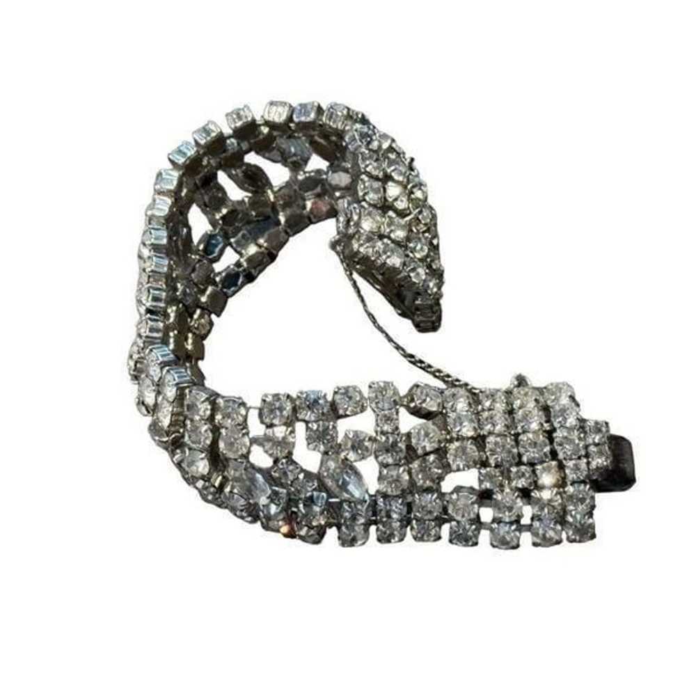 Beautiful EVC crown Gale 1940’s Cuff rhinestone b… - image 1