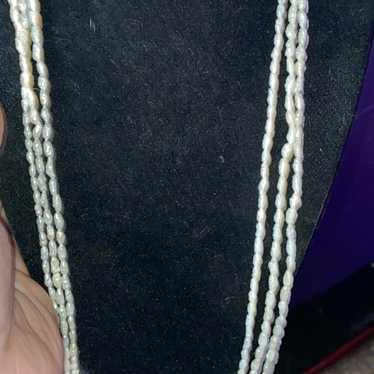 Vintage rice pearl necklaces - image 1