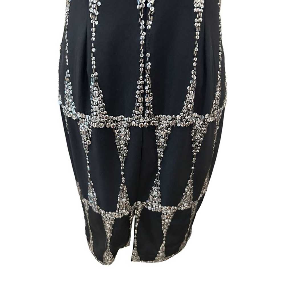 TRACY REESE Black Silver Sequined Cocktail Dress … - image 5