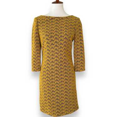 Diane Von Furstenberg Yellow Navy SaritaAcorn Boa… - image 1