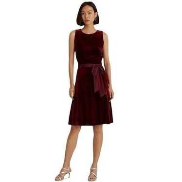 LAUREN RALPH LAUREN Velvet Sleeveless Dress Size 8