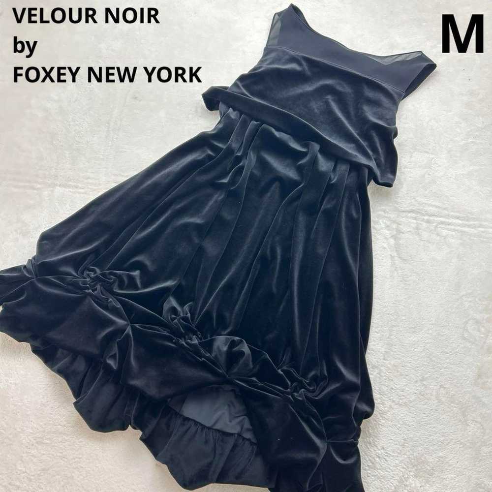 FOXEY NEW YORK Velvet Dress Black Size M Excellen… - image 1