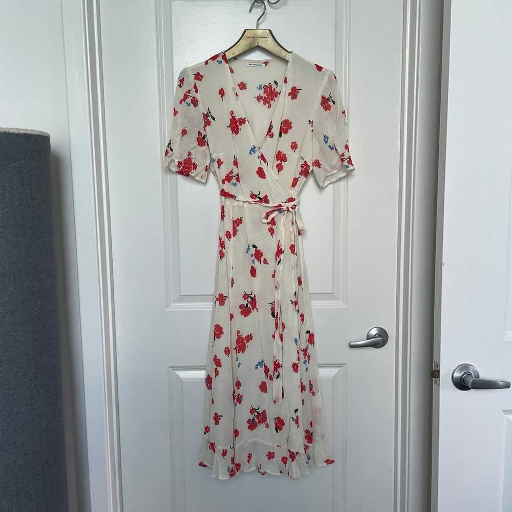 reformation chagall napa floral wrap dress medium - image 2