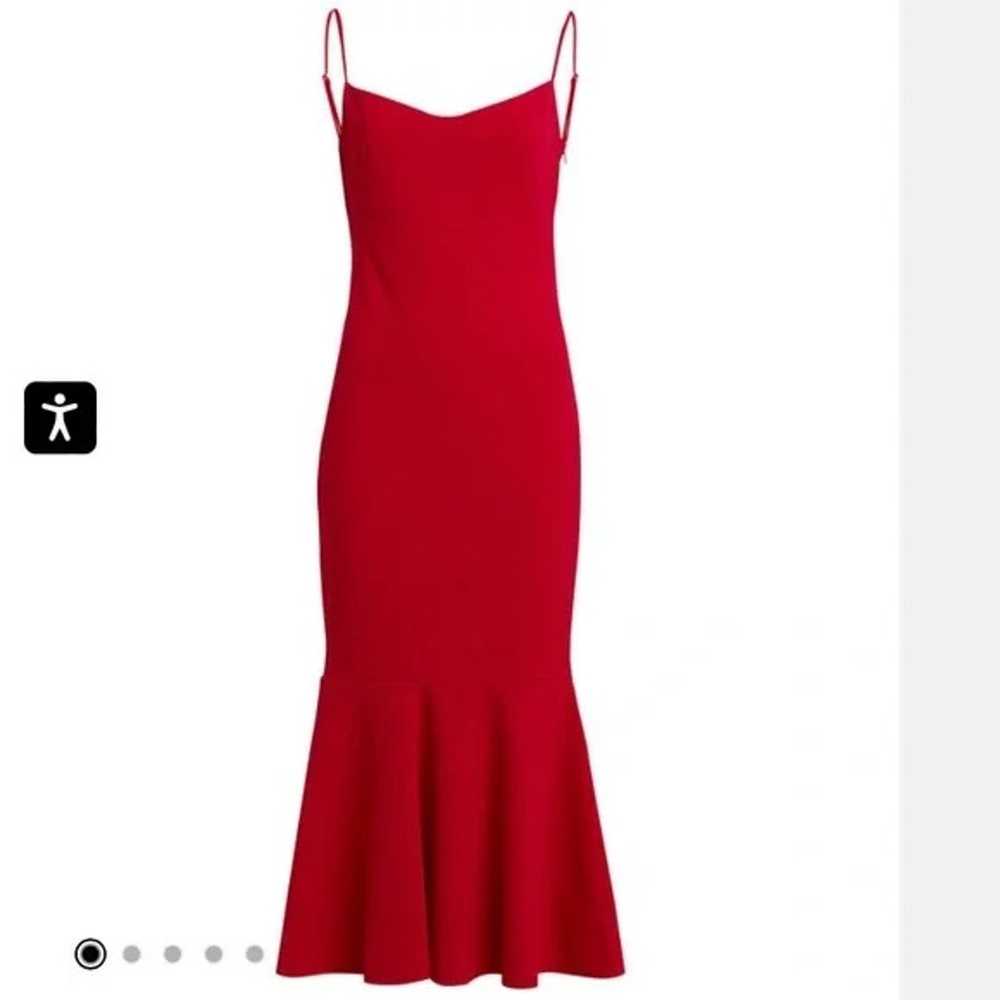 Katie May Twirl Crepe Open Back Midi Dress in Red… - image 2