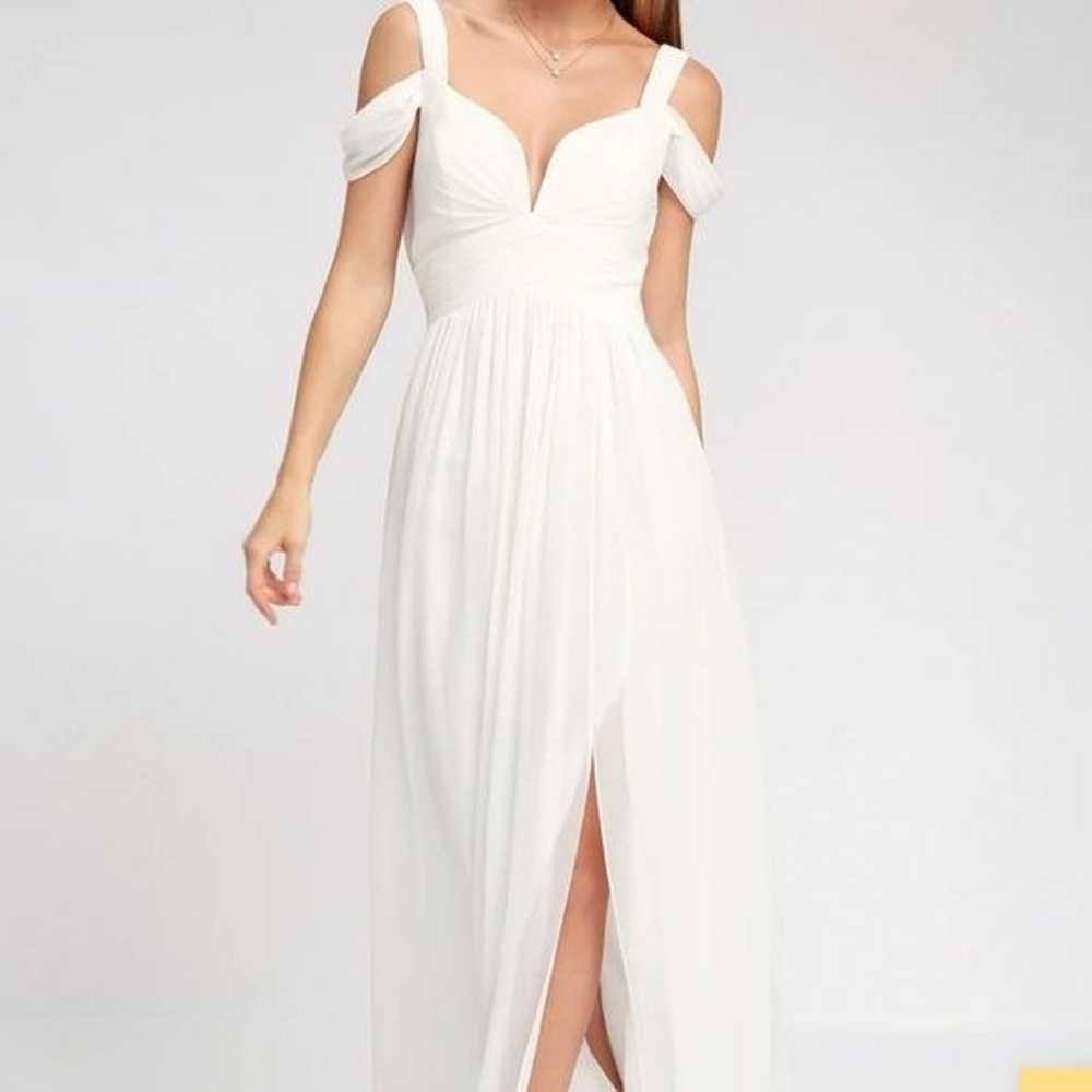 Lulu's Ocean of Elegance Ivory Wedding Maxi Dress… - image 1