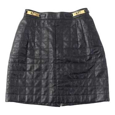 Celine Leather mini skirt - image 1