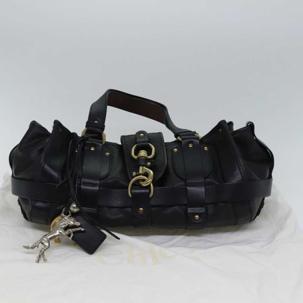 Chloe Chloe Kerala Horse Hand Bag Leather Black G… - image 12