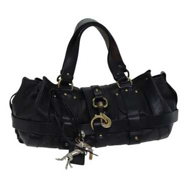 Chloe Chloe Kerala Horse Hand Bag Leather Black G… - image 1