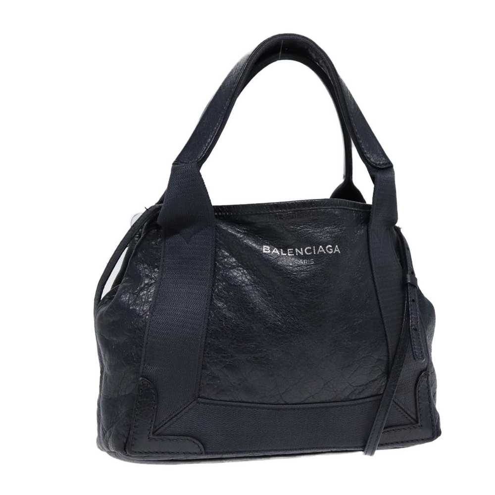 Balenciaga BALENCIAGA Navy Cabas XS Hand Bag Leat… - image 1